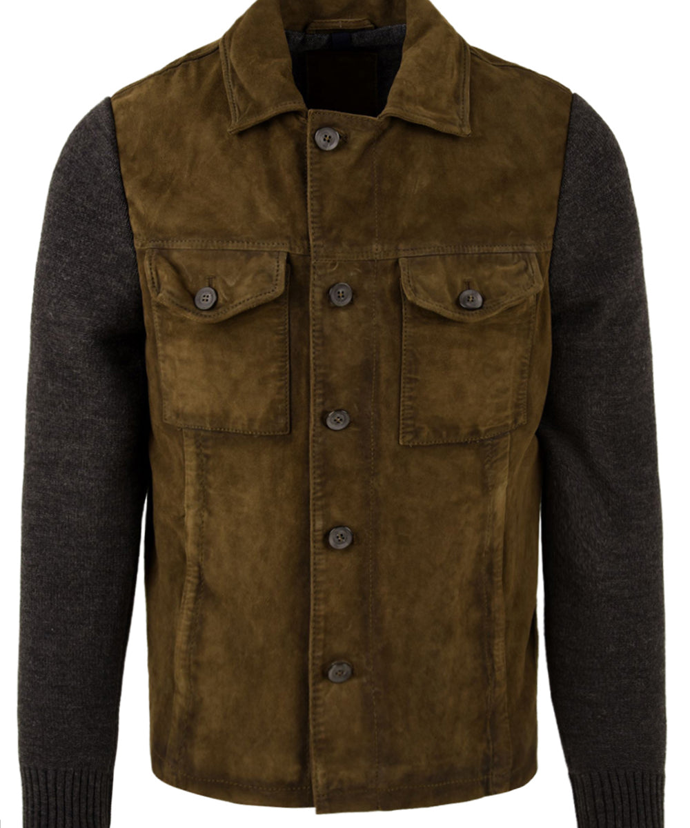 Giubbotto THE JACK LEATHERS Uomo SAMU KNIT Verde