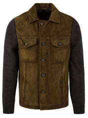 Giubbotto THE JACK LEATHERS Uomo SAMU KNIT Verde