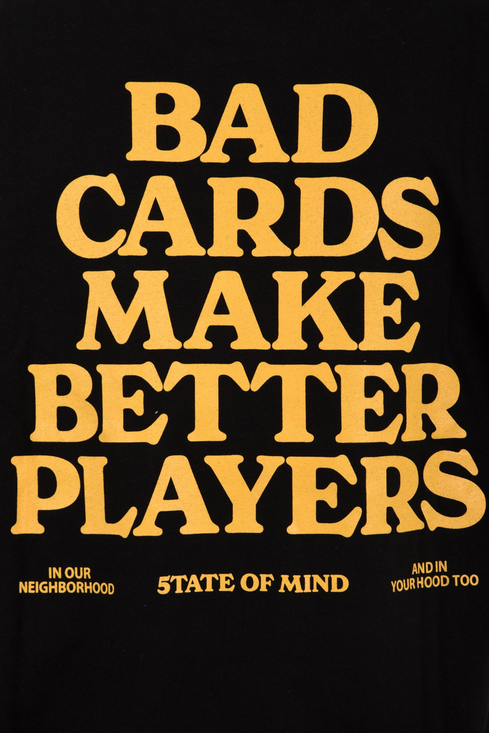 T-shirt Uomo nera bad card stampa