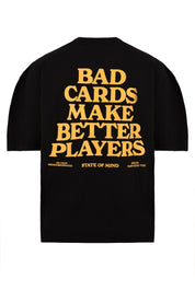 T-shirt Uomo nera bad card stampa