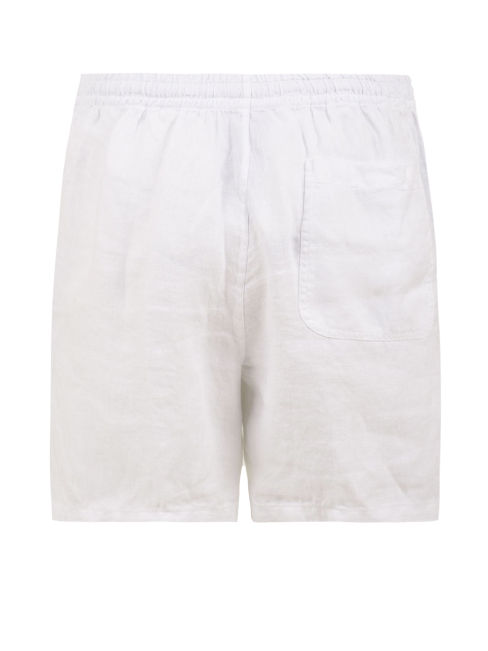 Shorts uomo in canapa naturale bianchi con vita elastica