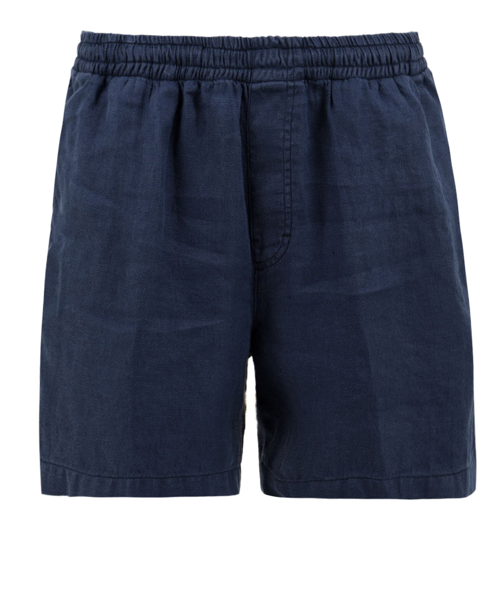 Shorts Uomo in canapa naturale blu con tasche