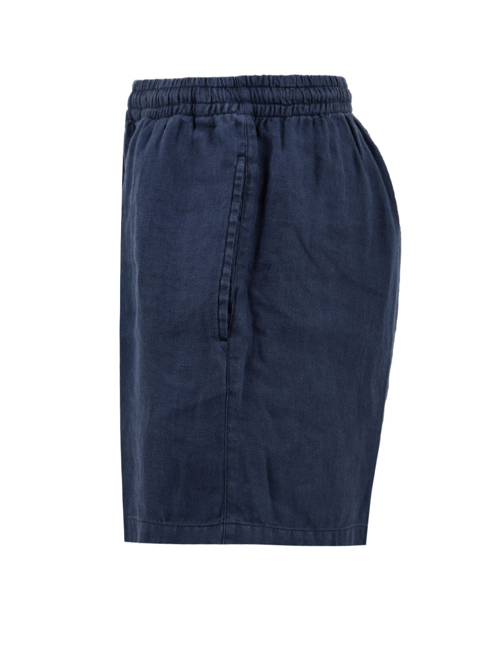 Shorts Uomo in canapa naturale blu con tasche