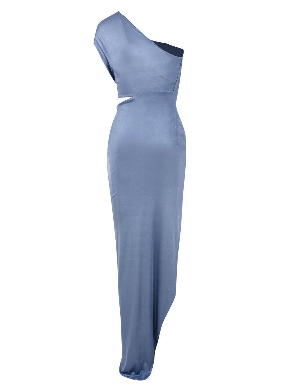 Abito Donna in jersey blue monospalla