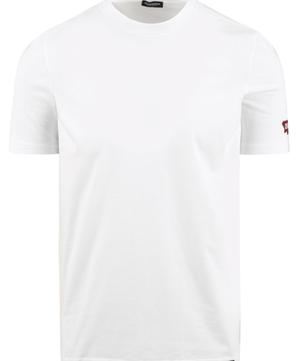 T-shirt Uomo Bianca con patch logo