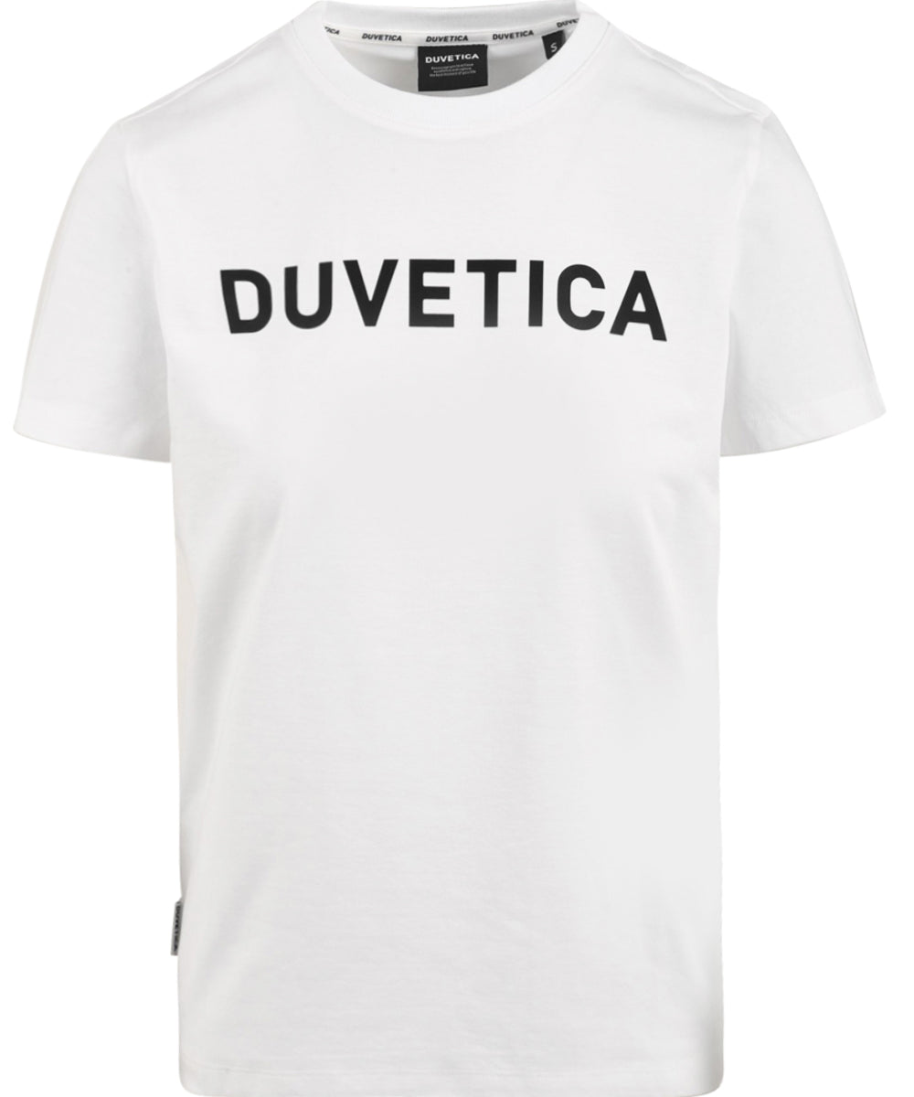 T-shirt donna in misto cotone bianca con stampa frontale