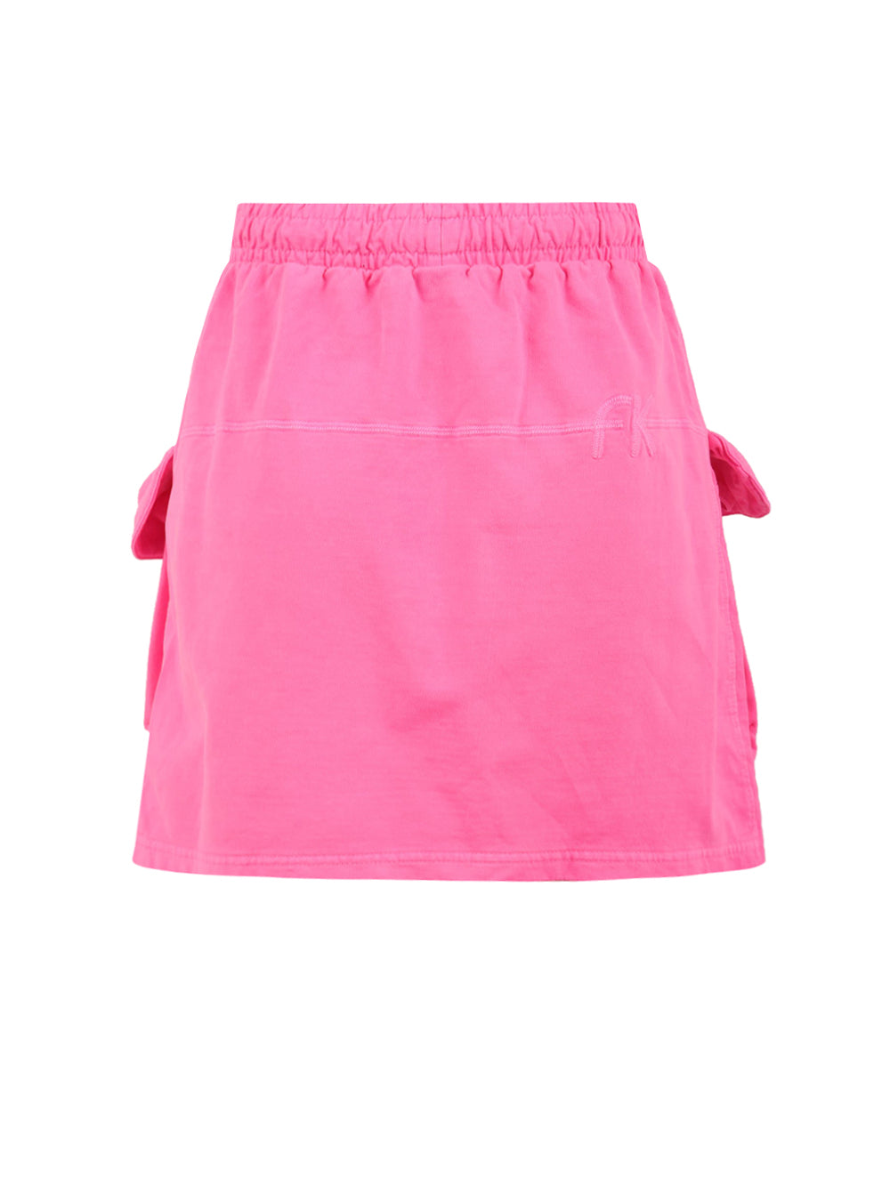 Gonna donna cargo in cotone rosa mini