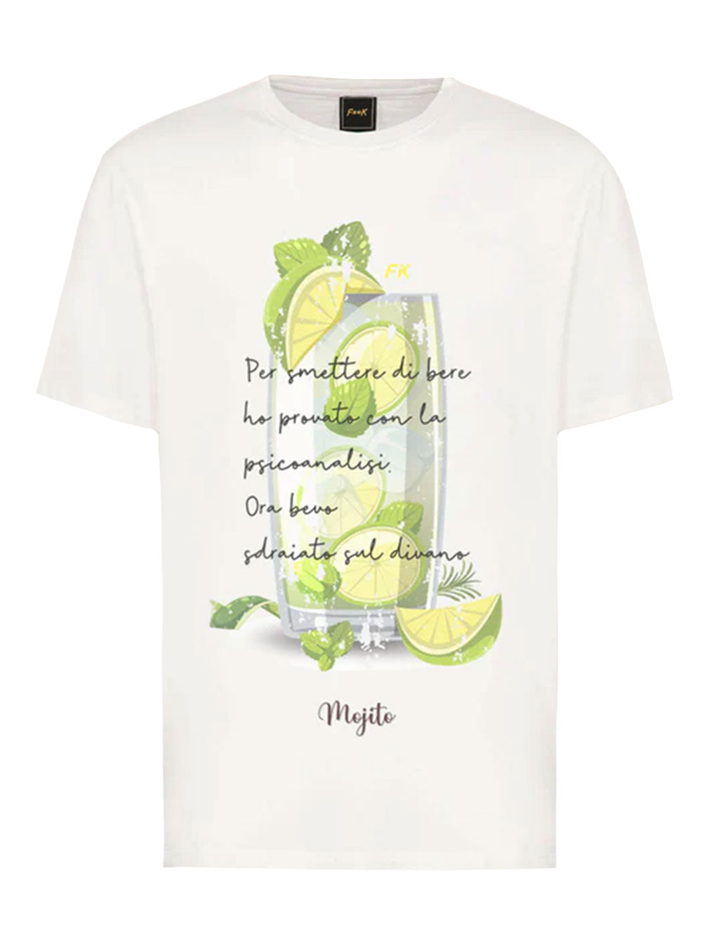 T-shirt da uomo cotone bianca con grafica