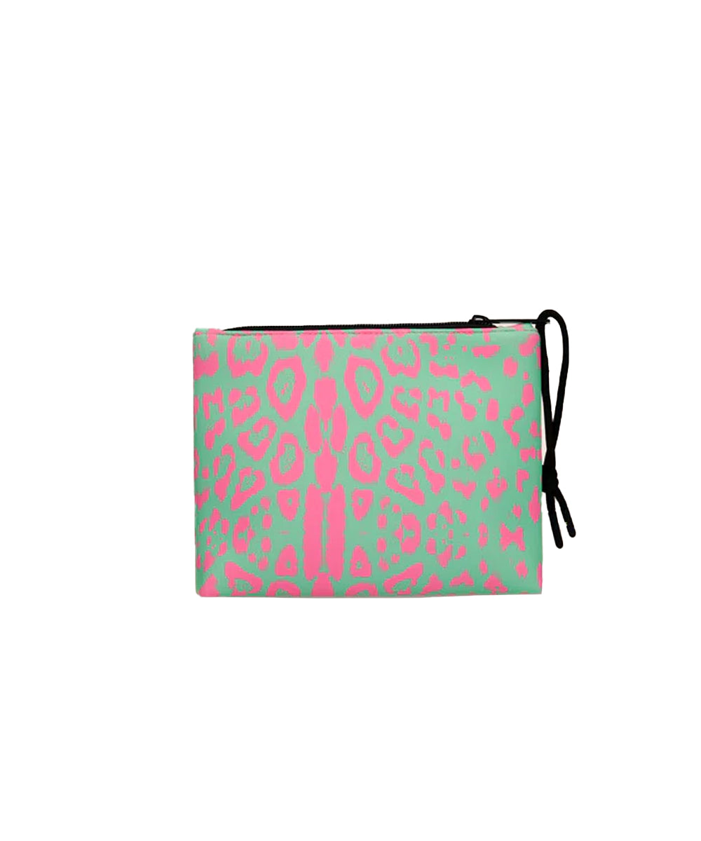 Pochette donna fantasia animalier con logo