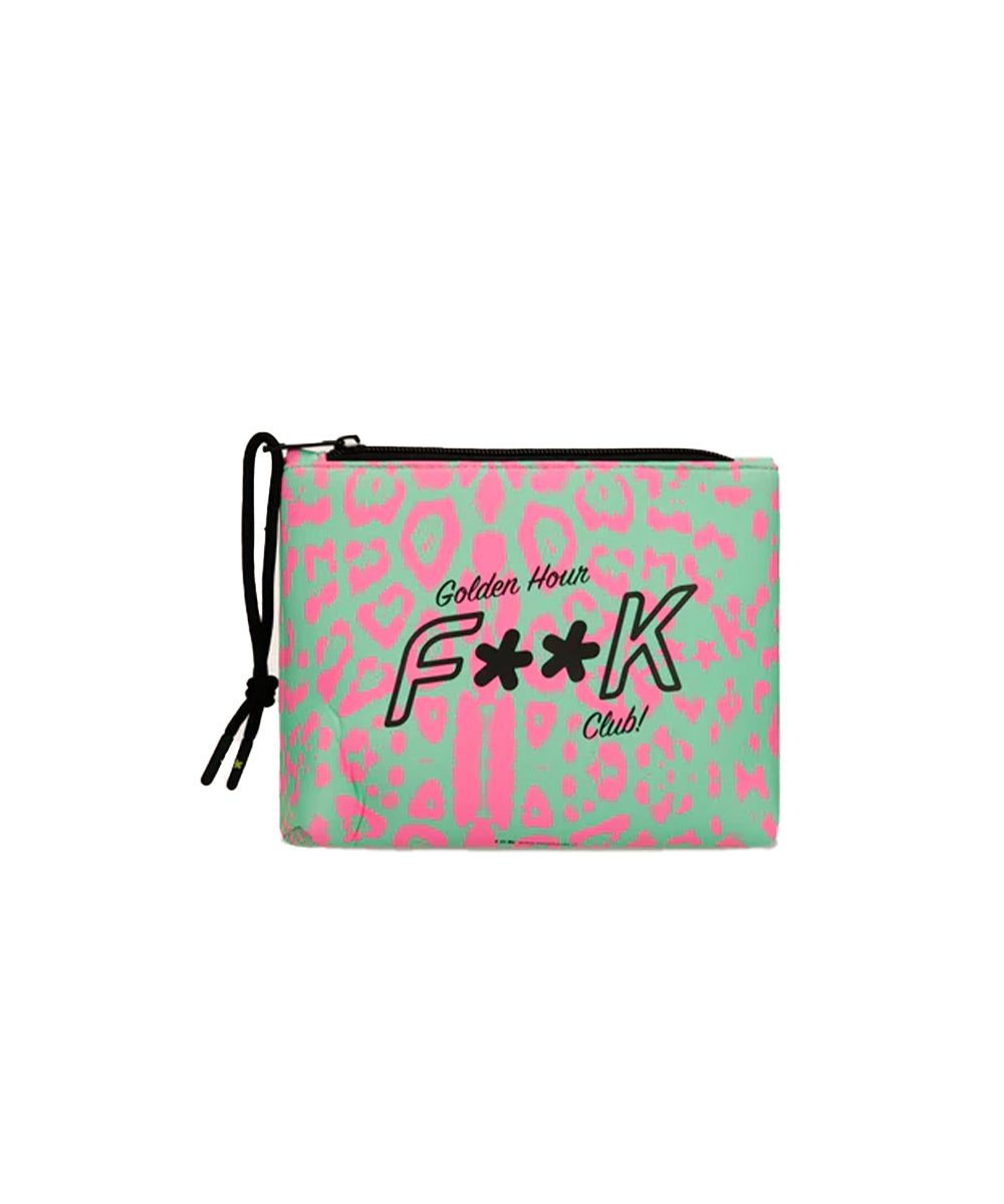 Pochette donna fantasia animalier con logo