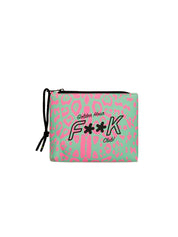 Pochette donna fantasia animalier con logo