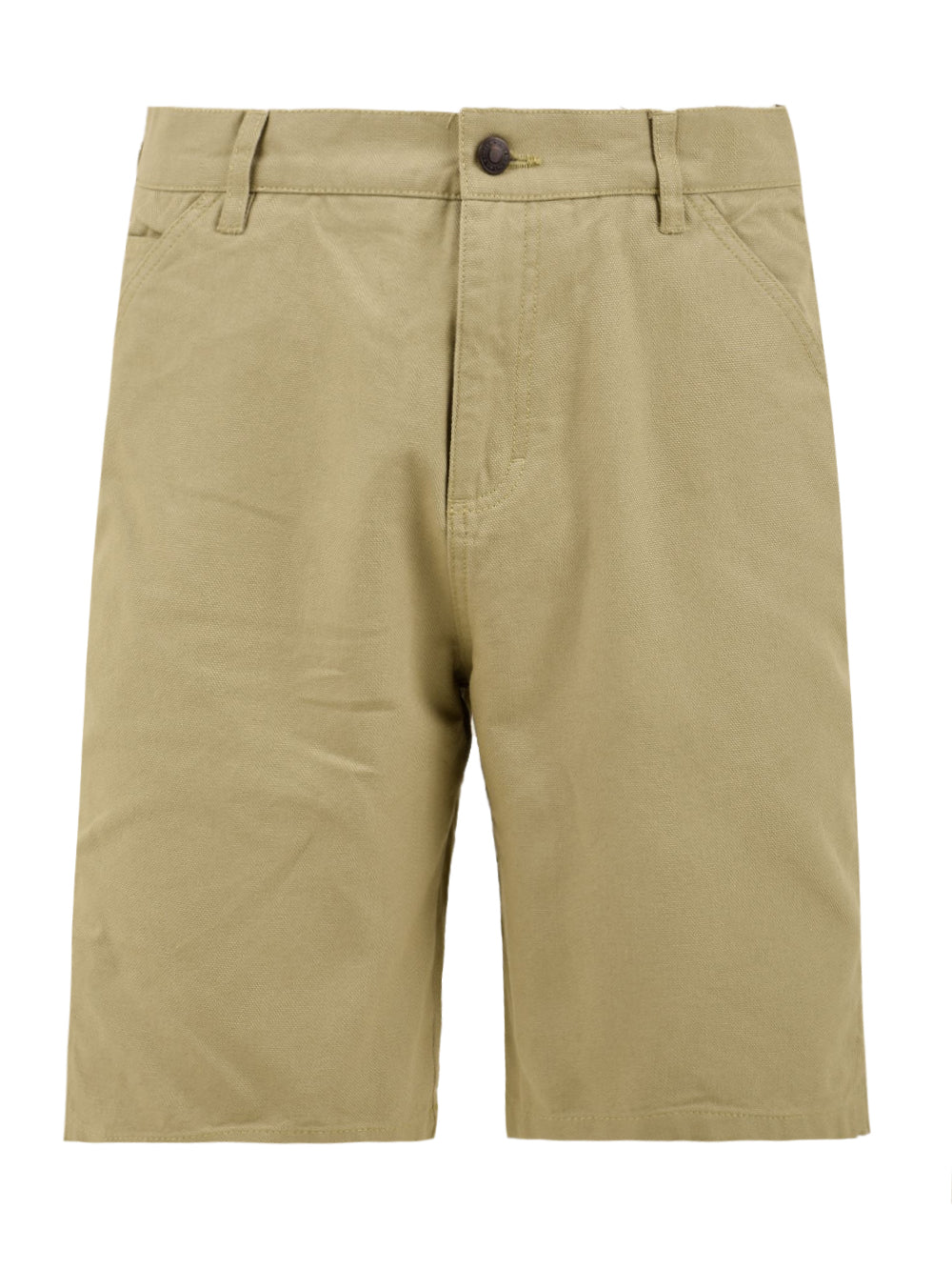 Shorts uomo Work in cotone beige con logo