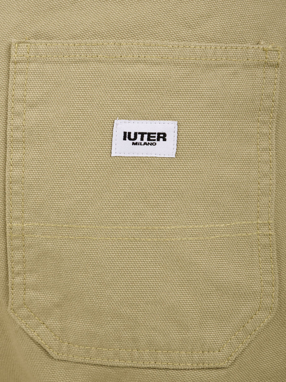 Shorts uomo Work in cotone beige con logo