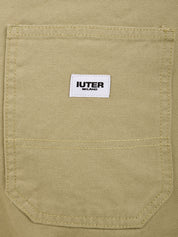 Shorts uomo Work in cotone beige con logo