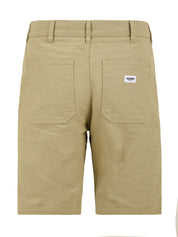 Shorts uomo Work in cotone beige con logo