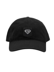 Cappello Nero Uomo Logo Dad Hat con visiera