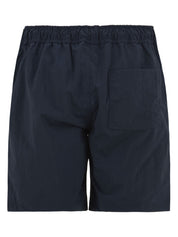 Shorts unisex blu in cotone con laccio