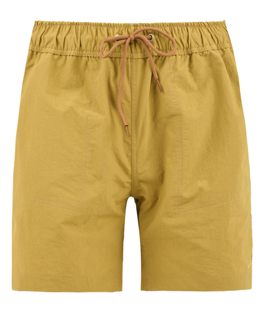 Shorts unisex in cotone con laccio regolabile giallo