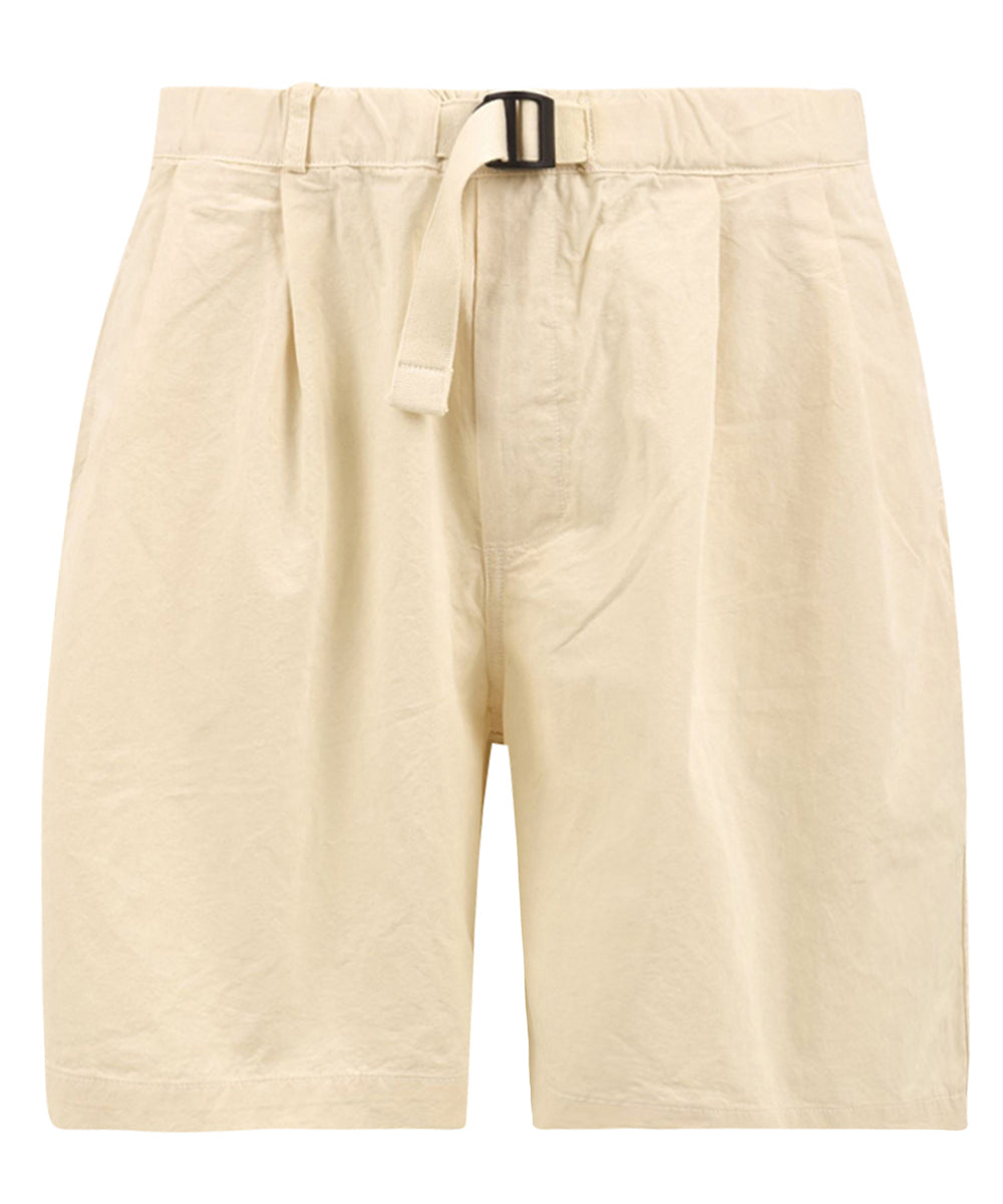 Shorts unisex in cotone con cintura beige