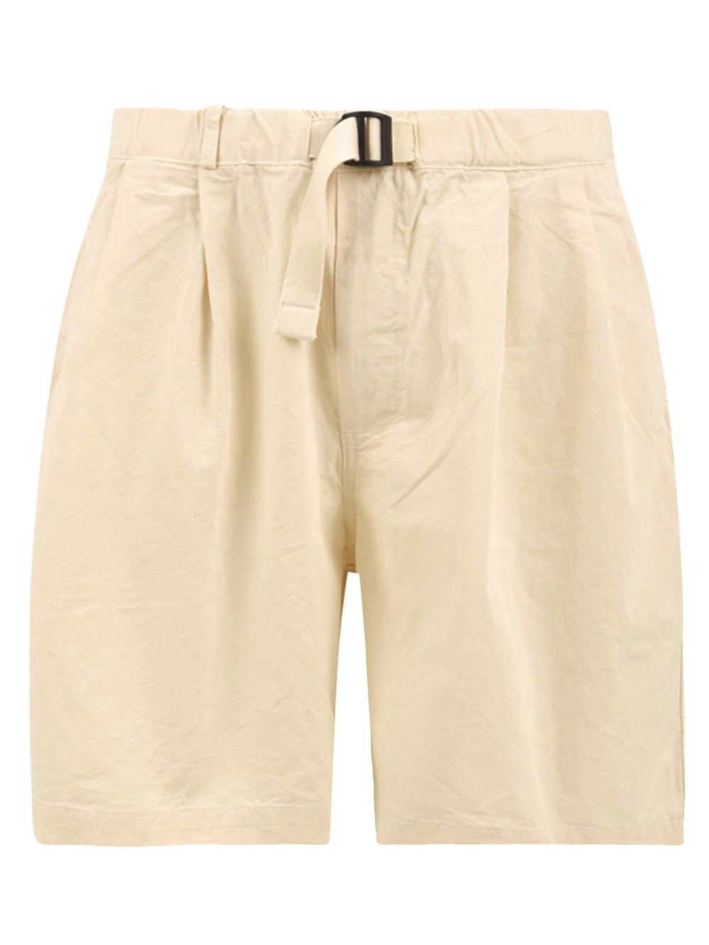 Shorts unisex in cotone con cintura beige