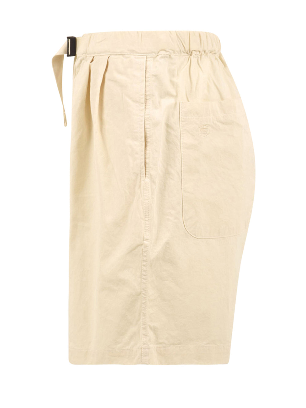 Shorts unisex in cotone con cintura beige