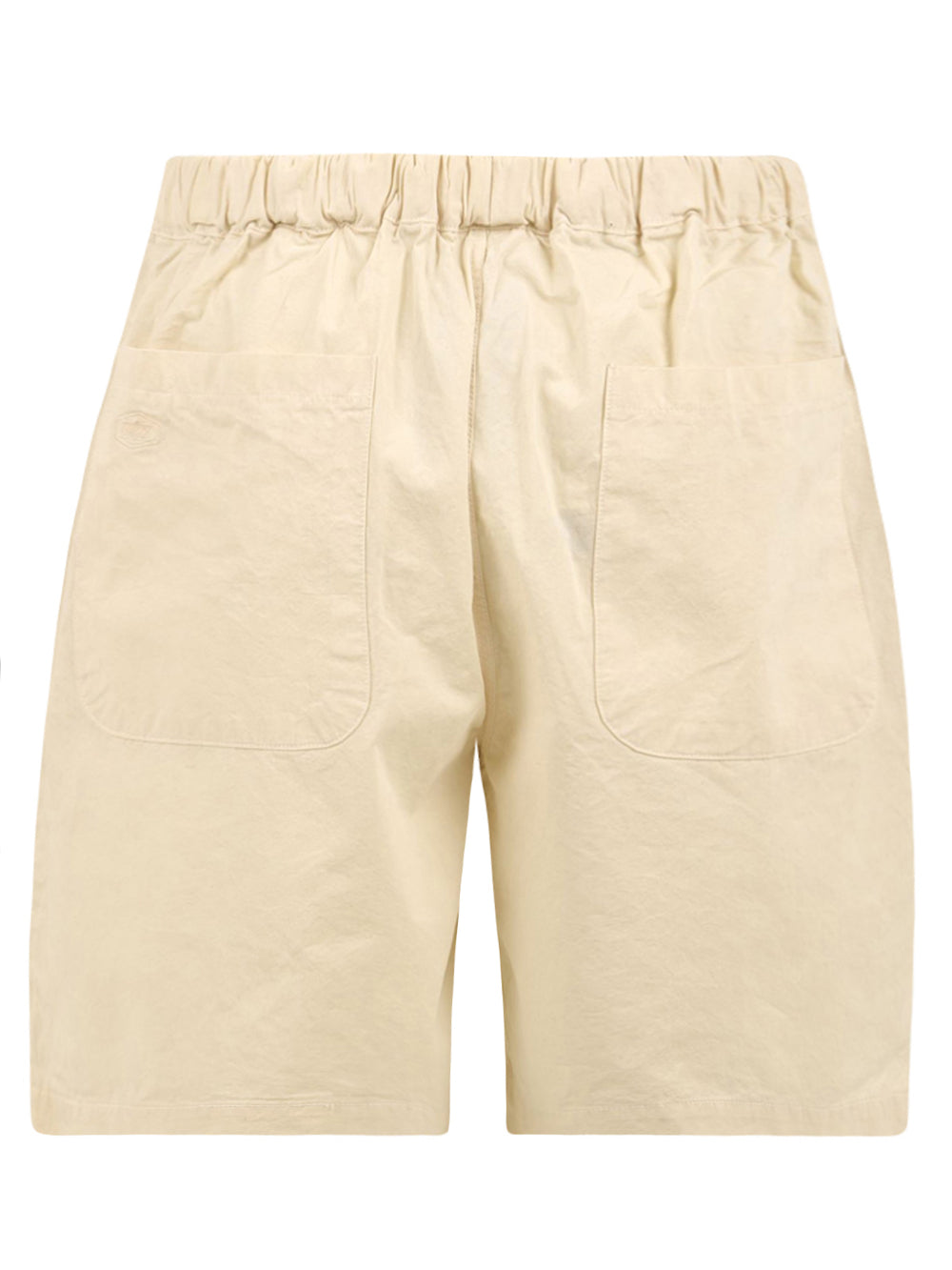 Shorts unisex in cotone con cintura beige