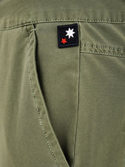 Pantalone uomo Praslin in cotone verde con logo