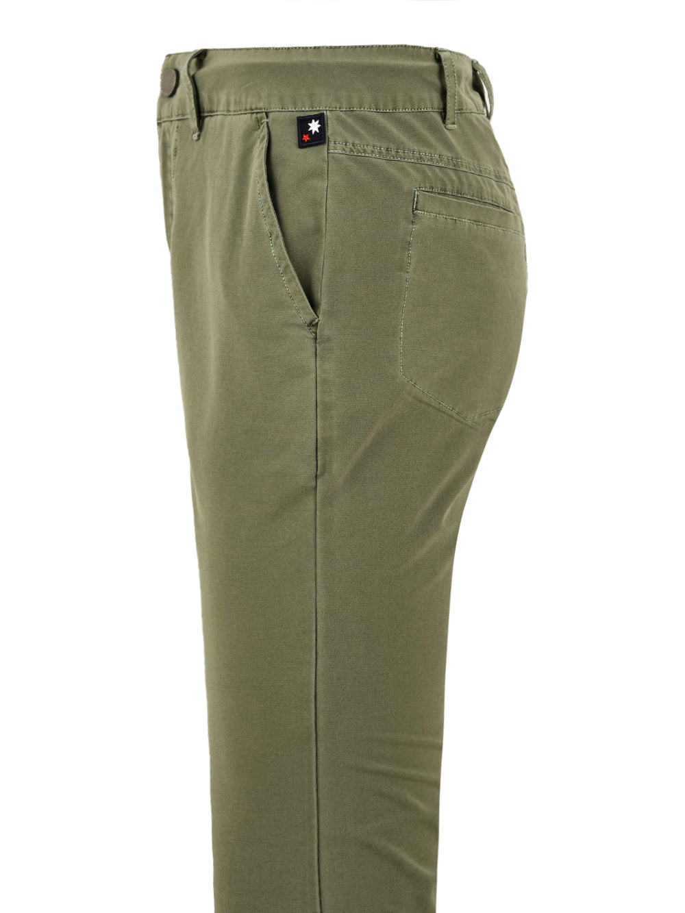 Pantalone uomo Praslin in cotone verde con logo