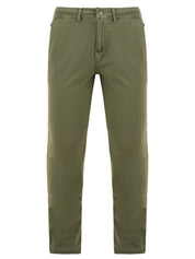 Pantalone uomo Praslin in cotone verde con logo