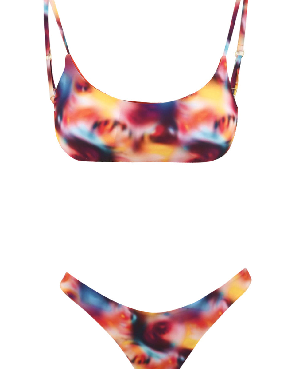 Costume Donna Dora Tie Dye fantasia arancione regolabile