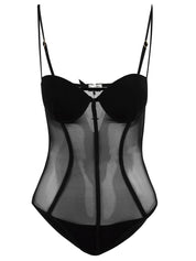 Costume Donna Elodie in microfibra e tulle nero