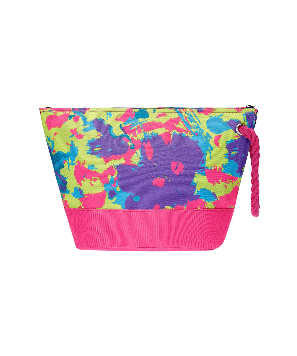 Pochette donna multicolore da mare con cinturino