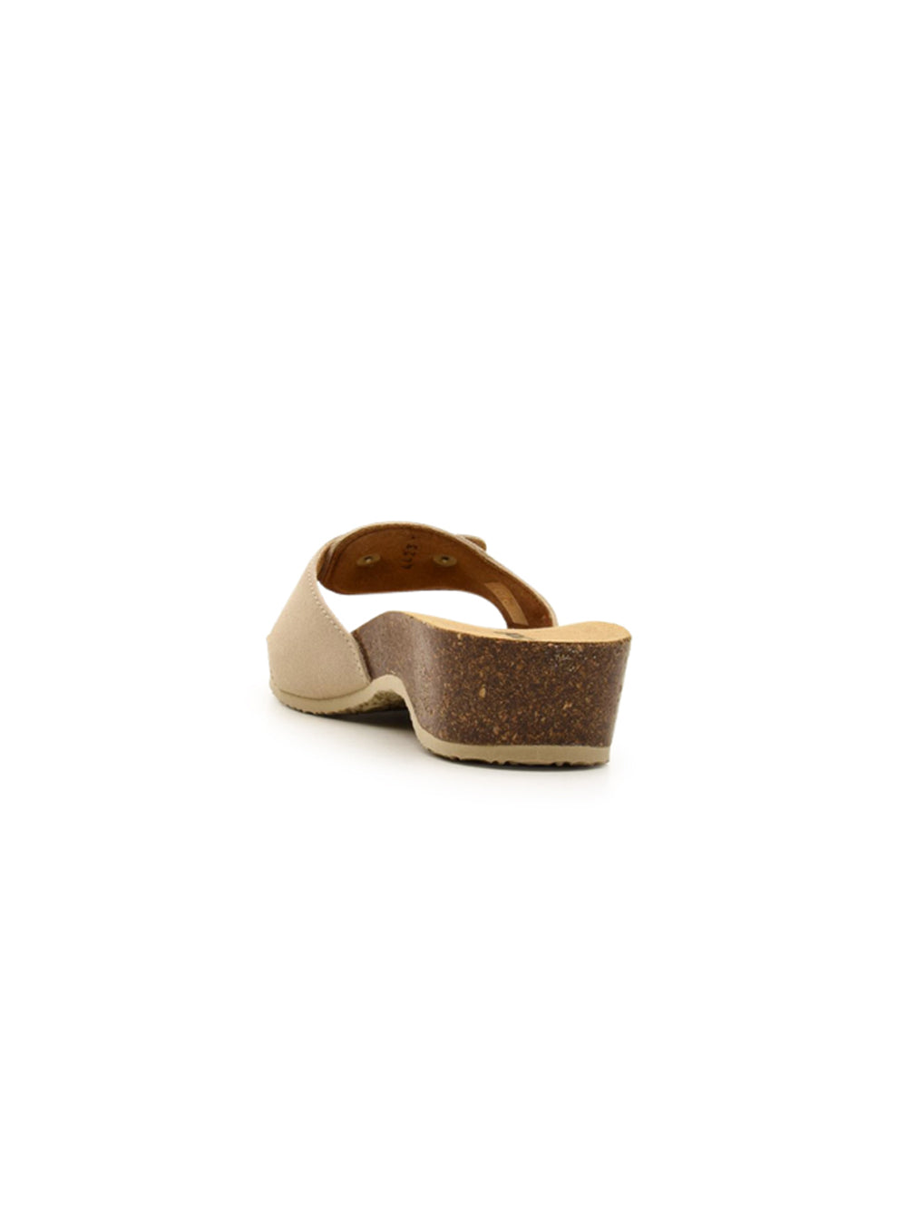 Zoccolo donna Pescura Heel Cork in pelle con fibbia