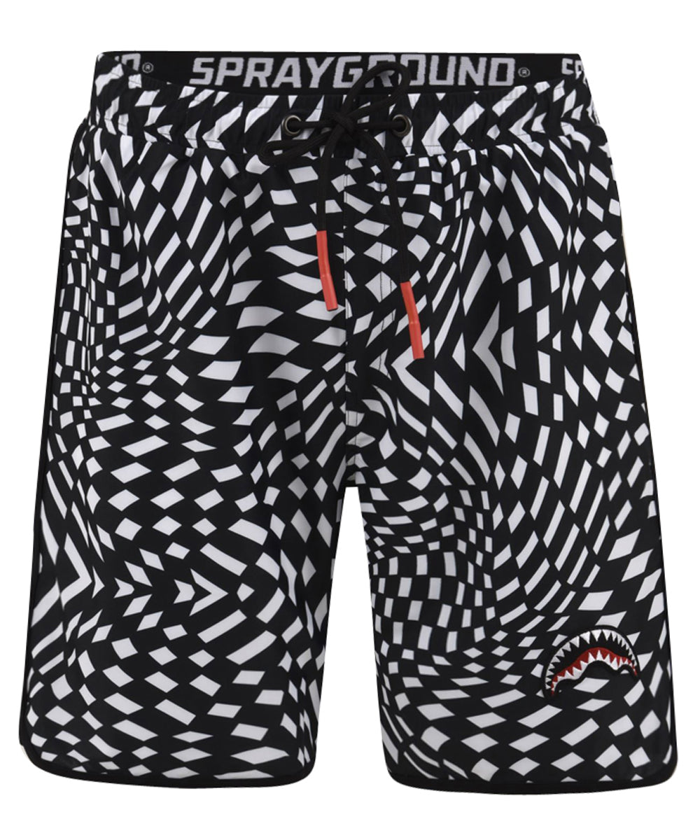 Costume uomo Sprayground a quadratini bianco e nero