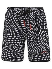 Costume uomo Sprayground a quadratini bianco e nero