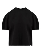 T-shirt nera Donna Woc con scollo a V profondo