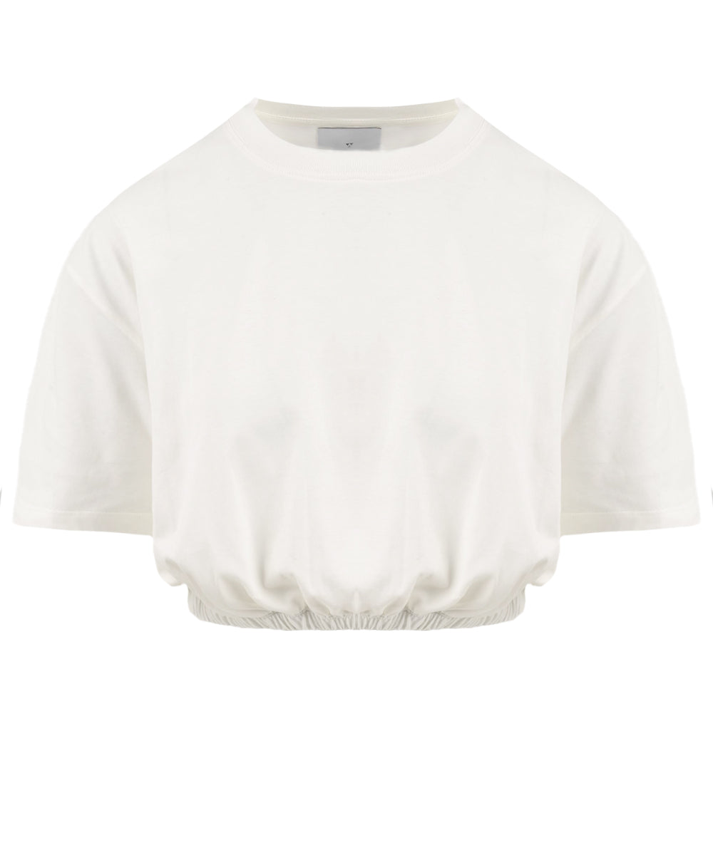 T-shirt bianca croptop Woc Donna