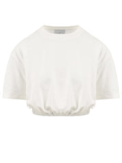 T-shirt bianca croptop Woc Donna