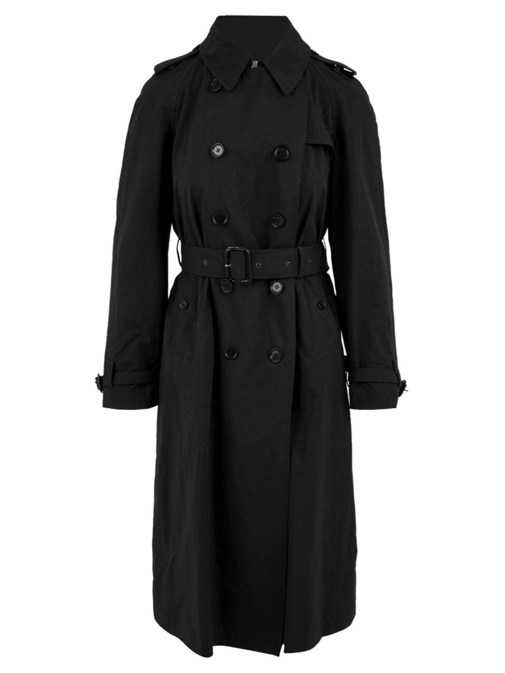 Long women s trench coat Harmony model Black